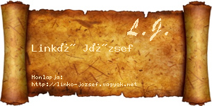 Linkó József névjegykártya